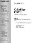 Eizo CG221 User's Manual