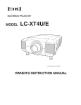 Eiki LC-XT4U/E User's Manual