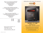 Eden Brand , a Division of Homewares Pty Limited Electric Heater US 1000 User's Manual