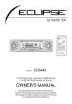 Eclipse - Fujitsu Ten CD5444 User's Manual