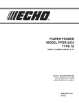 Echo PPSR-2433 User's Manual