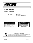 Echo PB-230LN User's Manual