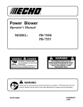 Echo PB-755T User's Manual