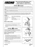 Echo BLADE CONVERSION KIT 231 User's Manual