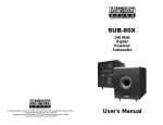 Earthquake Sound SUB-80X User's Manual