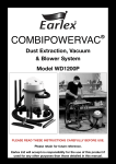 Earlex COMBIPOWERVAC WD1200P User's Manual