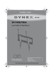 Dynex NEW - Low-Profile Tilting TV Wall Mount for Most 32" - 70" Flat-Panel TVs - Black User's Manual