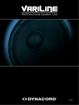 Dynacord Multifunctional Speaker Line VariLine User's Manual