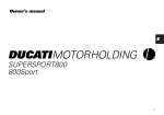 Ducati MOTORHOLDING 800SPORT User's Manual