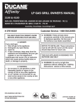 Ducane Duacne Affinity LP Gass Grill 3100 User's Manual