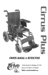 Drive Medical Design Cirrus Plus Power Wheelchair User's Manual