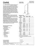 Draper Cinefold Portable Folding Projection Screen User's Manual