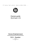 DLS Svenska AB Sub 3.10 User's Manual