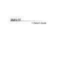 Directed Electronics Matrix1X User's Manual