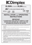 Dimplex XL6N User's Manual