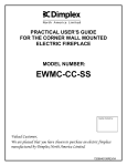 Dimplex Indoor Fireplace EWMC-CC-SS User's Manual