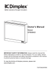 Dimplex DFB8842 User's Manual