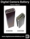 Digital Camera Battery DCB80WB User's Manual