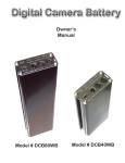 Digital Camera Battery DCB40WB User's Manual