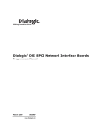 Dialogic DSI SPCI Network Interface Boards User's Manual