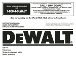 DeWalt DW744 Instruction Manual