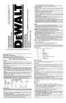DeWalt DW101 Instruction Manual