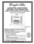 Desa UNVENTED (VENT-FREE) NATURAL GAS FIREPLACE User's Manual