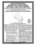 Desa NATURAL GAS LOG HEATER User's Manual