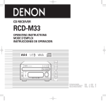 Denon RCD-M33 User's Manual