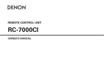 Denon RC-7000CI User's Manual
