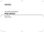 Denon POA-3012CI User's Manual
