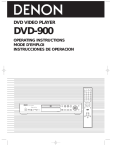 Denon DVD-900 User's Manual