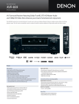 Denon AVR-889 User's Manual