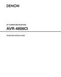 Denon AVR-4806CI User's Manual