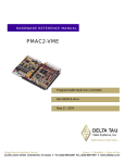Delta Tau PMAC2 VME User's Manual