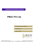 Delta Tau PMAC PCI LITE Reference Manual
