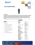 Delta Electronics Rectifier FR 2000 User's Manual