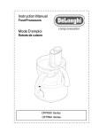 De'Longhi DFP690 Series User's Manual