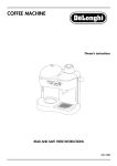 De'Longhi cc 100 User's Manual