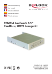 DeLOCK Computer Drive Delock PCMCIA Laufwerk 3.5" CardBus / umts Lesegerat User's Manual