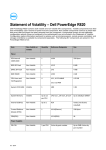 Dell PowerEdge R820 Statement of Volatility
