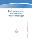 Dell Powerconnect W-ClearPass Hardware Appliances Getting Started Guide
