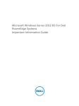 Dell R2 Important Information Guide