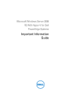 Dell R2 Important Information Guide