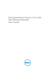 Dell SupportAssist Version 1.3 For OpenManage Essentials User's Manual