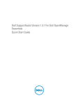 Dell SupportAssist Version 1.2.1 For OpenManage Essentials Quick Start Manual