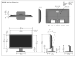 Dell D2215H Monitor Outline Dimensions