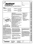 Delfield ST4460N User's Manual