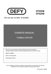 DEFY DTD259 User's Manual
