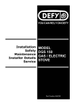 DEFY Model DGS 150 150 User's Manual